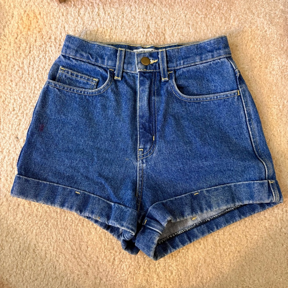 American Apparel Blue Denim Shorts